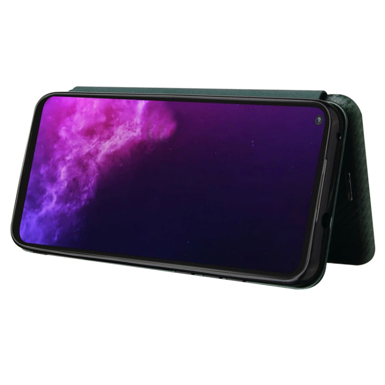 For Motorola Moto G Play (2021) Carbon Fiber Texture Horizontal Flip TPU + PC + PU Leather Case with Card Slot