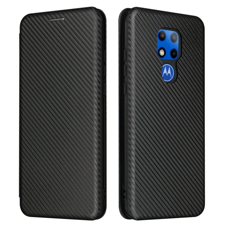 For Motorola Moto G Play (2021) Carbon Fiber Texture Horizontal Flip TPU + PC + PU Leather Case with Card Slot