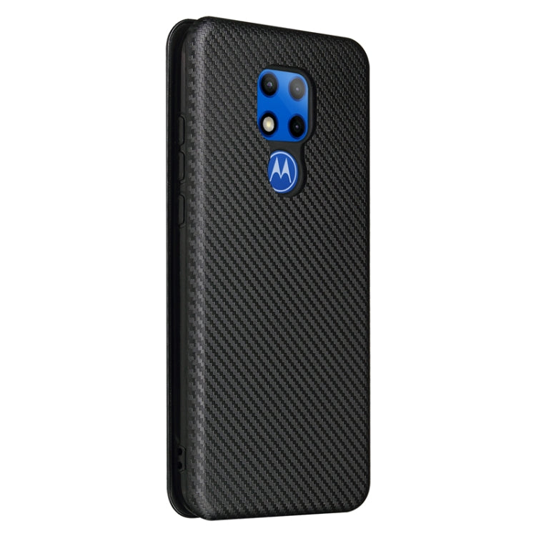 For Motorola Moto G Play (2021) Carbon Fiber Texture Horizontal Flip TPU + PC + PU Leather Case with Card Slot