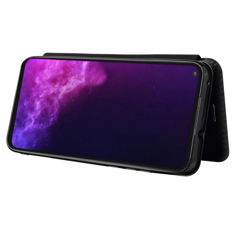 For Motorola Moto G Play (2021) Carbon Fiber Texture Horizontal Flip TPU + PC + PU Leather Case with Card Slot