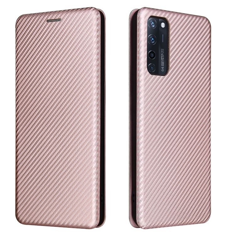 For ZTE Axon 20 5G / 4G Carbon Fiber Texture Horizontal Flip TPU + PC + PU Leather Case with Card Slot