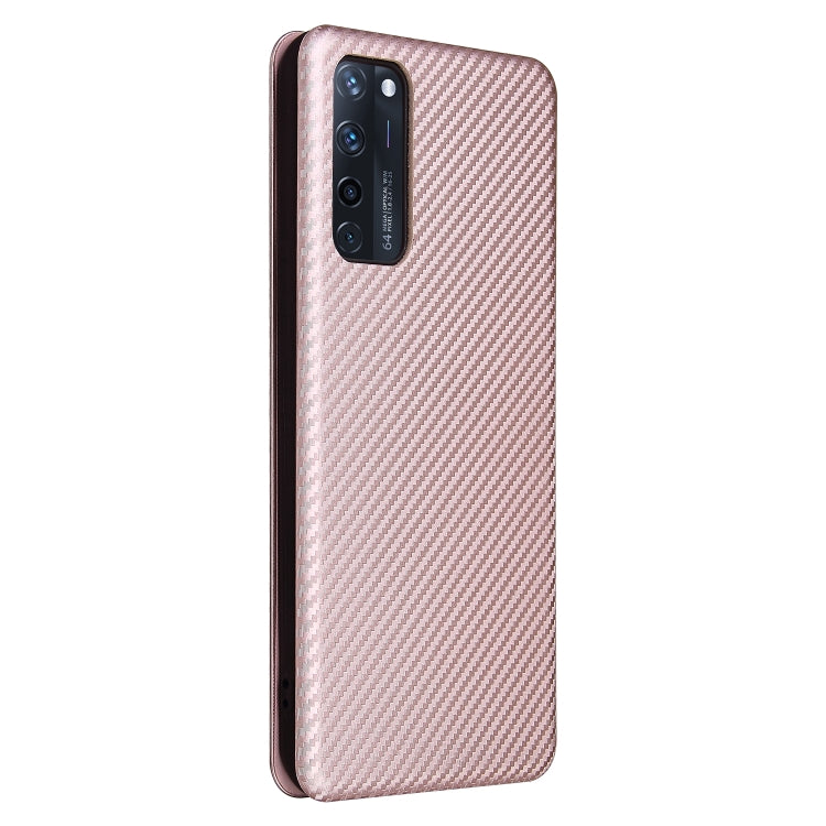 For ZTE Axon 20 5G / 4G Carbon Fiber Texture Horizontal Flip TPU + PC + PU Leather Case with Card Slot