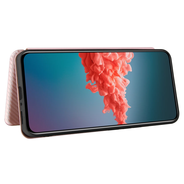 For ZTE Axon 20 5G / 4G Carbon Fiber Texture Horizontal Flip TPU + PC + PU Leather Case with Card Slot