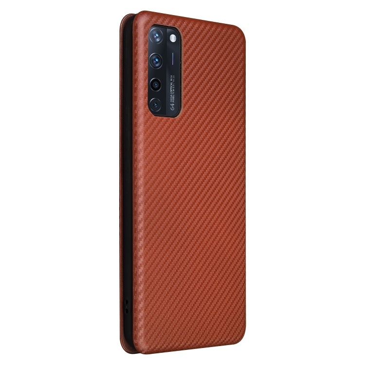 For ZTE Axon 20 5G / 4G Carbon Fiber Texture Horizontal Flip TPU + PC + PU Leather Case with Card Slot
