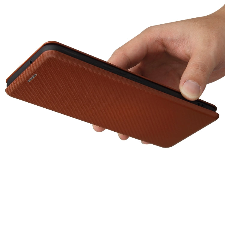 For ZTE Axon 20 5G / 4G Carbon Fiber Texture Horizontal Flip TPU + PC + PU Leather Case with Card Slot
