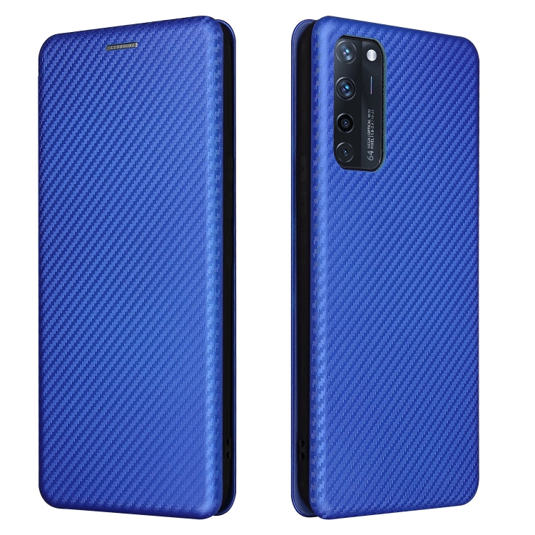 For ZTE Axon 20 5G / 4G Carbon Fiber Texture Horizontal Flip TPU + PC + PU Leather Case with Card Slot