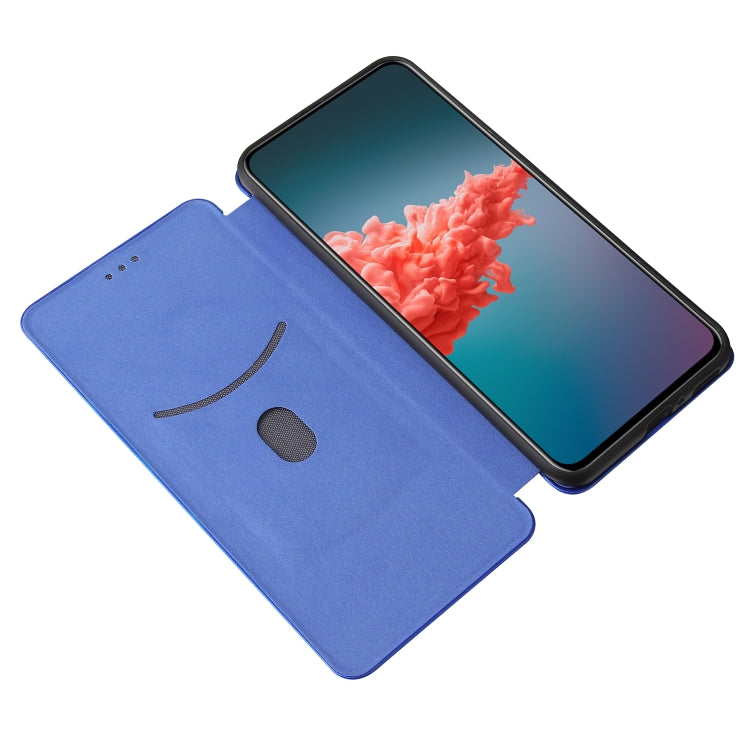 For ZTE Axon 20 5G / 4G Carbon Fiber Texture Horizontal Flip TPU + PC + PU Leather Case with Card Slot