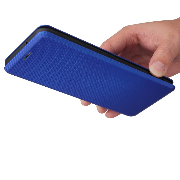 For ZTE Axon 20 5G / 4G Carbon Fiber Texture Horizontal Flip TPU + PC + PU Leather Case with Card Slot