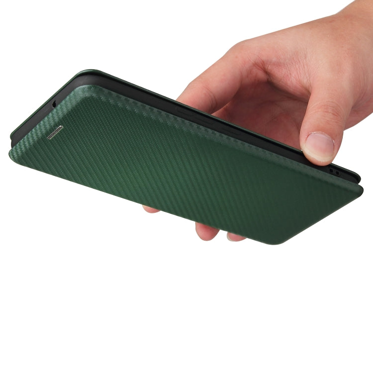 For ZTE Axon 20 5G / 4G Carbon Fiber Texture Horizontal Flip TPU + PC + PU Leather Case with Card Slot