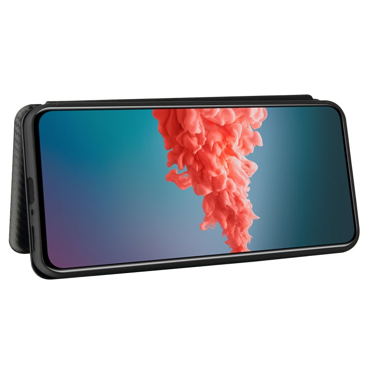 For ZTE Axon 20 5G / 4G Carbon Fiber Texture Horizontal Flip TPU + PC + PU Leather Case with Card Slot