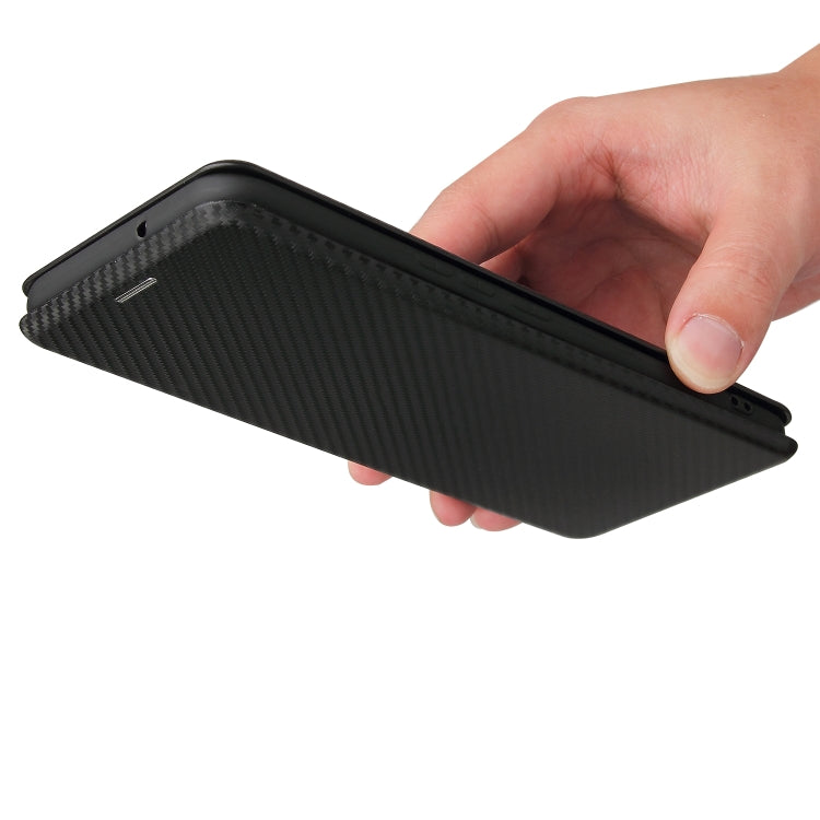 For ZTE Axon 20 5G / 4G Carbon Fiber Texture Horizontal Flip TPU + PC + PU Leather Case with Card Slot