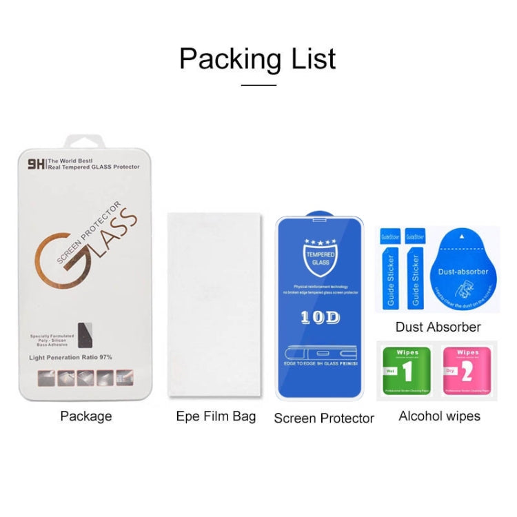 For iPhone XR / 11 9H 10D Full Screen Tempered Glass Screen Protector(White)
