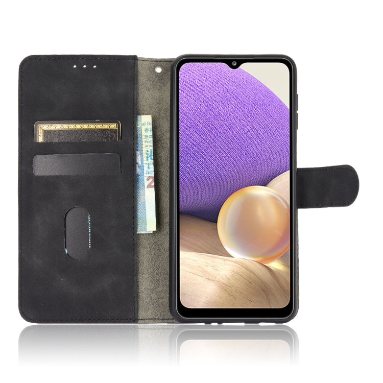 For Samsung Galaxy A32 5G Solid Color Skin Feel Magnetic Buckle Horizontal Flip Calf Texture PU Leather Case with Holder & Card Slots & Wallet