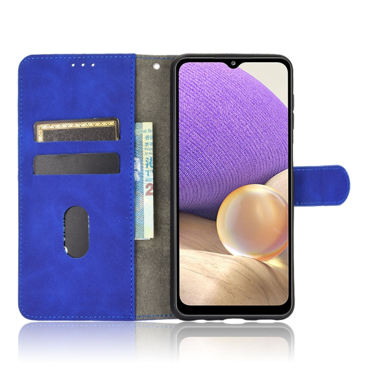 For Samsung Galaxy A32 5G Solid Color Skin Feel Magnetic Buckle Horizontal Flip Calf Texture PU Leather Case with Holder & Card Slots & Wallet