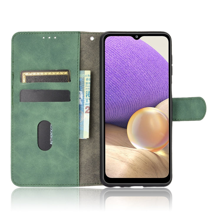 For Samsung Galaxy A32 5G Solid Color Skin Feel Magnetic Buckle Horizontal Flip Calf Texture PU Leather Case with Holder & Card Slots & Wallet