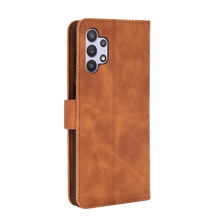 For Samsung Galaxy A32 5G Solid Color Skin Feel Magnetic Buckle Horizontal Flip Calf Texture PU Leather Case with Holder & Card Slots & Wallet