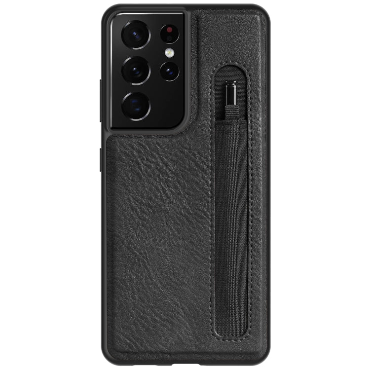 For Samsung Galaxy S21 Ultra 5G NILLKIN Aoge Series Shockproof Leather Case with Card Slot