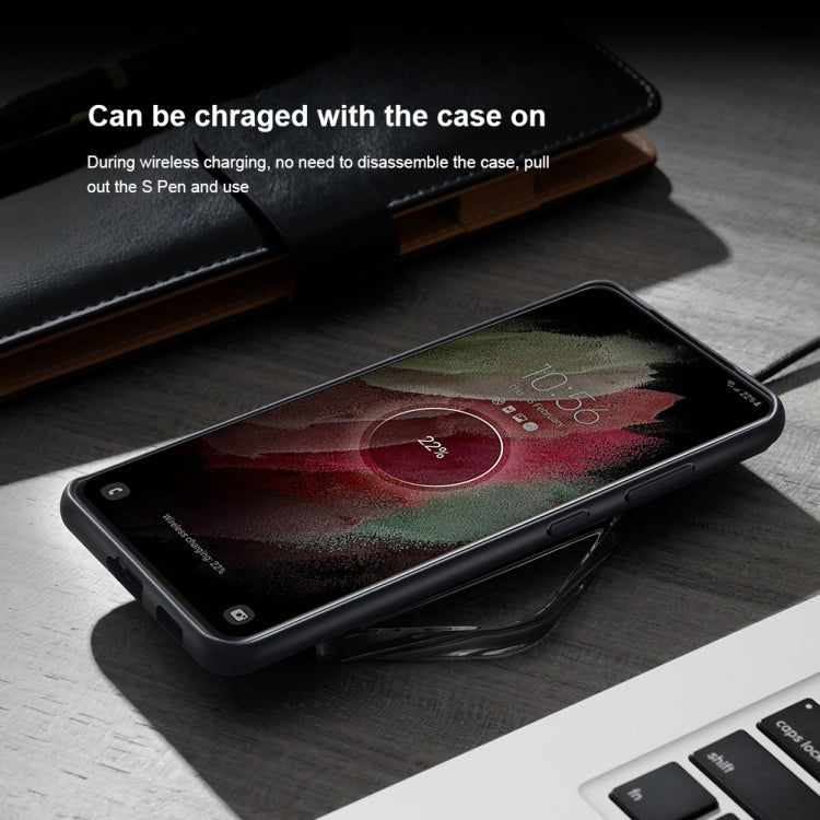 For Samsung Galaxy S21 Ultra 5G NILLKIN Aoge Series Shockproof Leather Case with Card Slot