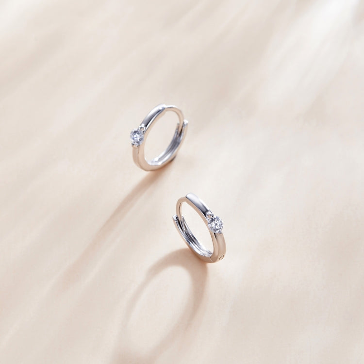 S925 Sterling Silver Silver Fashion Zircon Ear Buckle Women Earrings