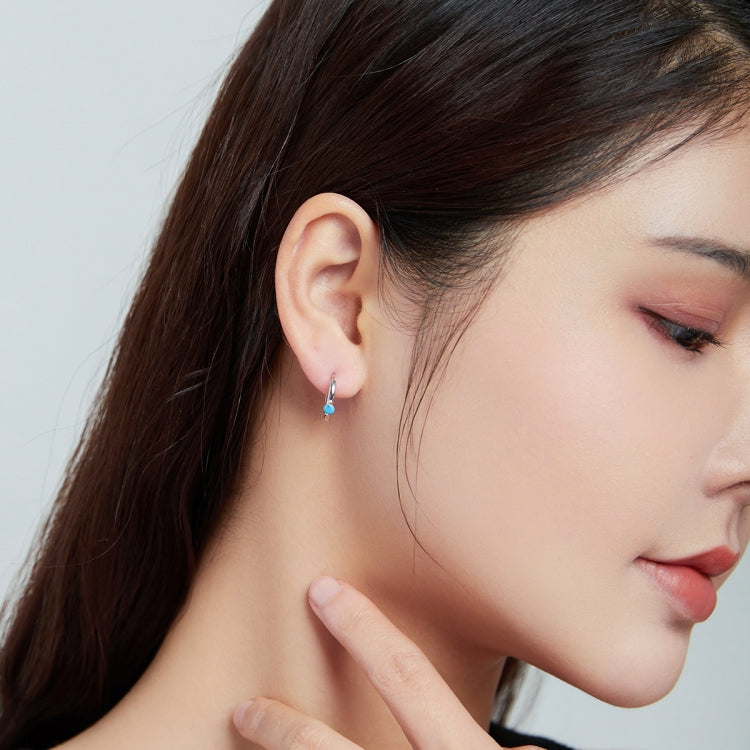 S925 Sterling Silver Silver Fashion Zircon Ear Buckle Women Earrings