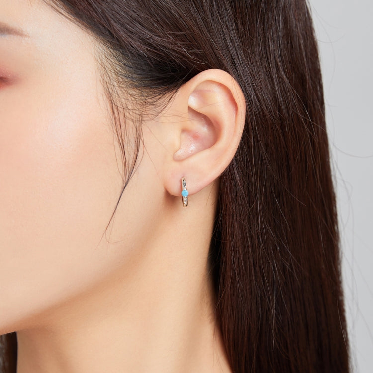 S925 Sterling Silver Silver Fashion Zircon Ear Buckle Women Earrings