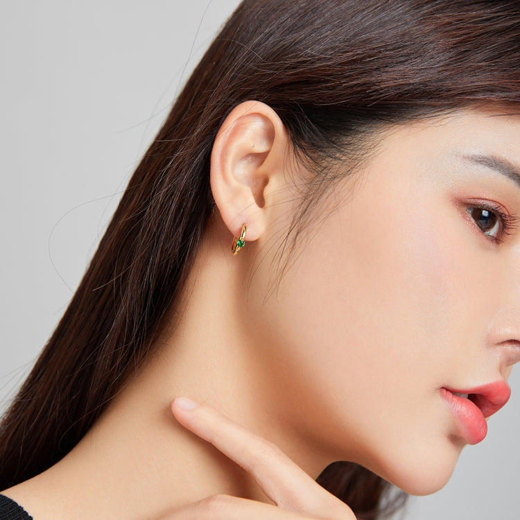 S925 Sterling Silver Silver Fashion Zircon Ear Buckle Women Earrings