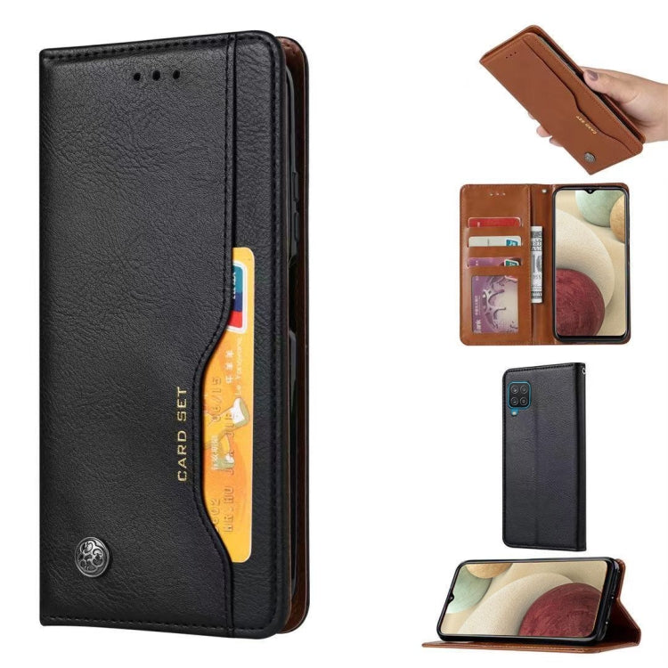 For Samsung Galaxy A12 5G Knead Skin Texture Horizontal Flip Leather Case with Photo Frame & Holder & Card Slots & Wallet