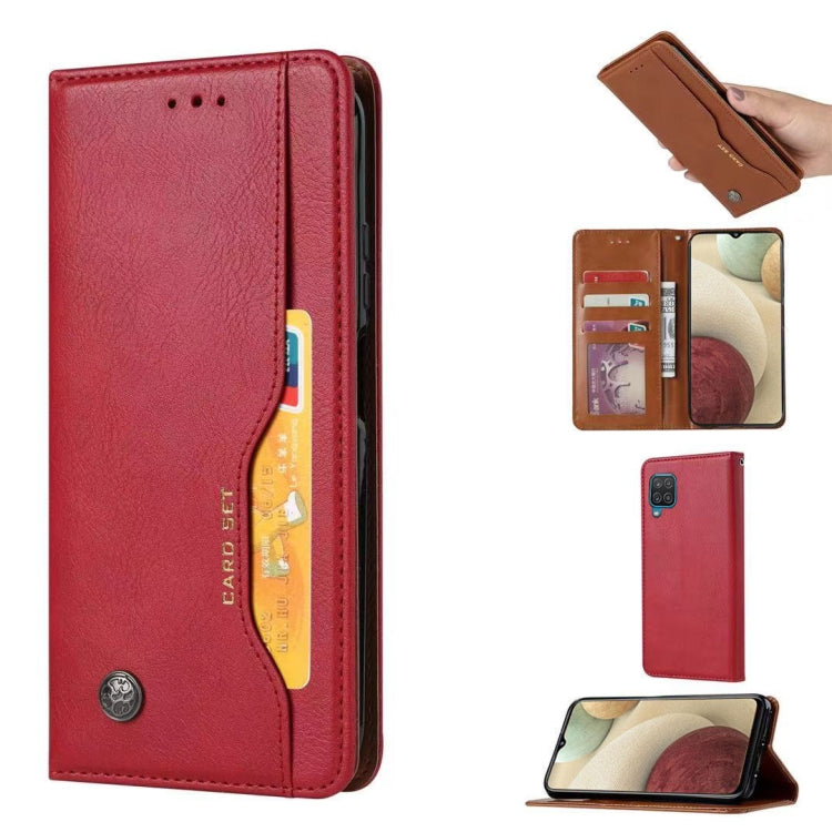 For Samsung Galaxy A12 5G Knead Skin Texture Horizontal Flip Leather Case with Photo Frame & Holder & Card Slots & Wallet