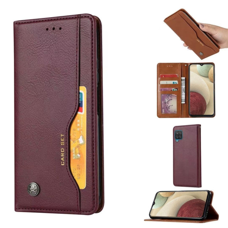 For Samsung Galaxy A12 5G Knead Skin Texture Horizontal Flip Leather Case with Photo Frame & Holder & Card Slots & Wallet