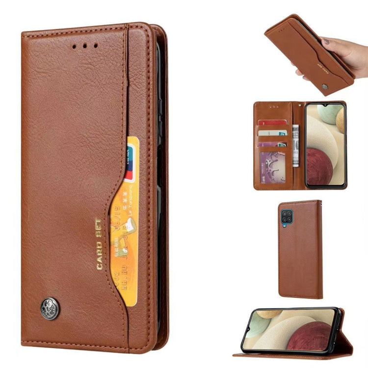 For Samsung Galaxy A12 5G Knead Skin Texture Horizontal Flip Leather Case with Photo Frame & Holder & Card Slots & Wallet