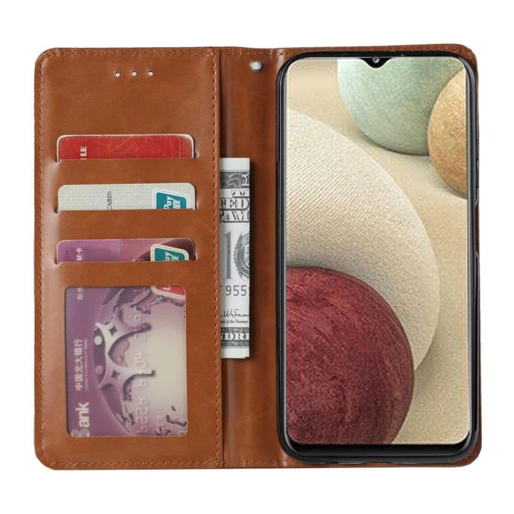 For Samsung Galaxy A12 5G Knead Skin Texture Horizontal Flip Leather Case with Photo Frame & Holder & Card Slots & Wallet