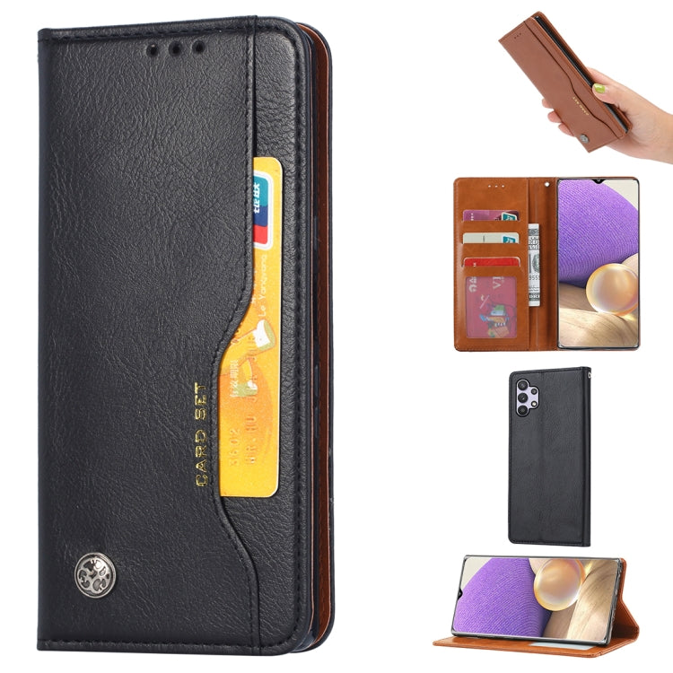 For Samsung Galaxy A32 5G Knead Skin Texture Horizontal Flip Leather Case with Photo Frame & Holder & Card Slots & Wallet