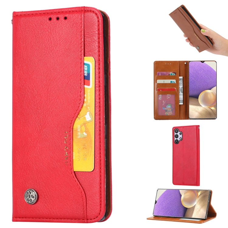 For Samsung Galaxy A32 5G Knead Skin Texture Horizontal Flip Leather Case with Photo Frame & Holder & Card Slots & Wallet