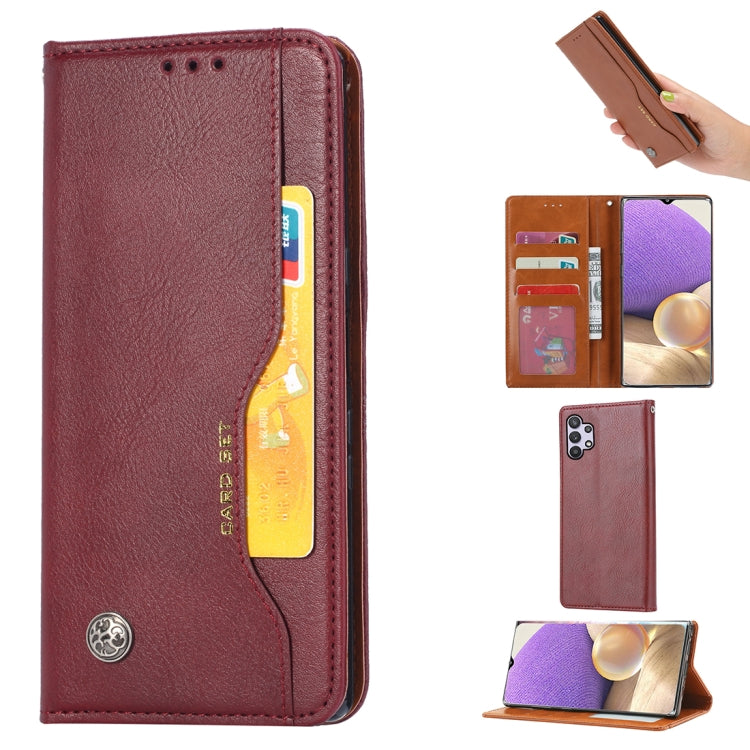 For Samsung Galaxy A32 5G Knead Skin Texture Horizontal Flip Leather Case with Photo Frame & Holder & Card Slots & Wallet