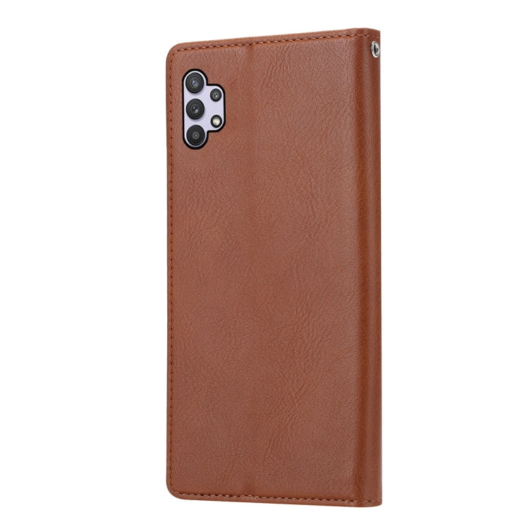 For Samsung Galaxy A32 5G Knead Skin Texture Horizontal Flip Leather Case with Photo Frame & Holder & Card Slots & Wallet