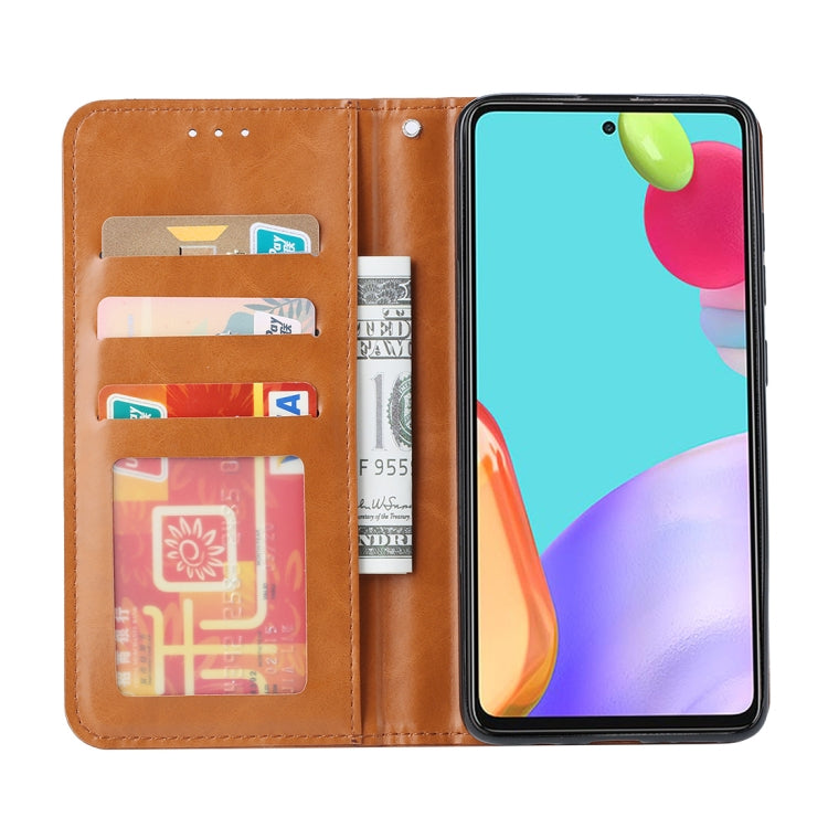 For Samsung Galaxy A52 5G / 4G Knead Skin Texture Horizontal Flip Leather Case with Photo Frame & Holder & Card Slots & Wallet