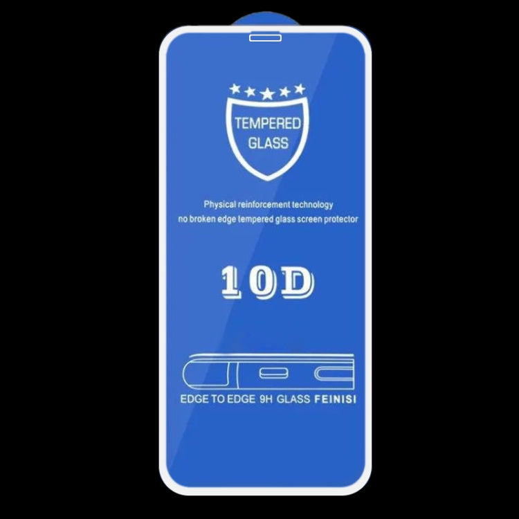For iPhone 11 / XR 25pcs 9H 10D Full Screen Tempered Glass Screen Protector(White)