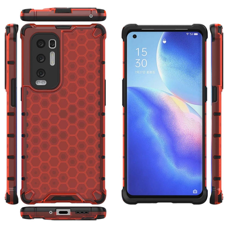 For OPPO Reno5 Pro+ Shockproof Honeycomb PC + TPU Case