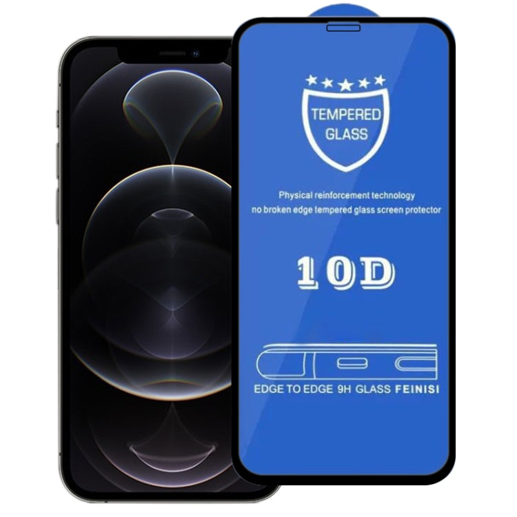 For iPhone 12 / 12 Pro 9H 10D Full Screen Tempered Glass Screen Protector