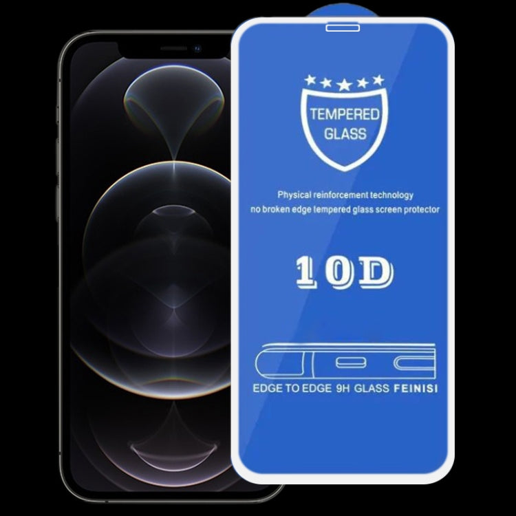 For iPhone 12 / 12 Pro 9H 10D Full Screen Tempered Glass Screen Protector