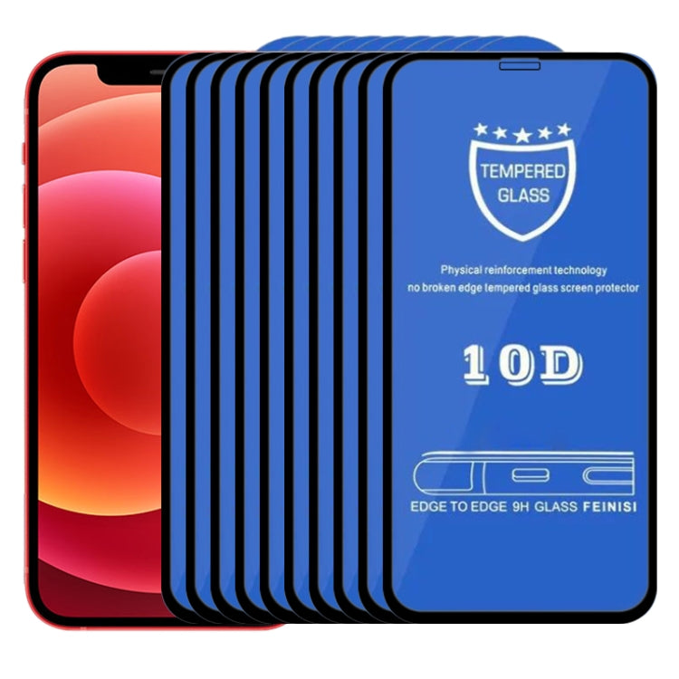 For iPhone 12 mini 25pcs 9H 10D Full Screen Tempered Glass Screen Protector