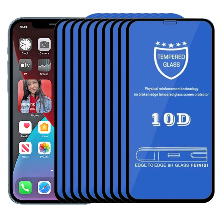 For iPhone 12 Pro Max 25pcs 9H 10D Full Screen Tempered Glass Screen Protector