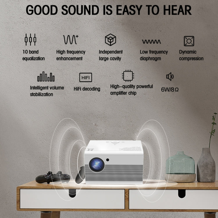 T10 1920x1080P 3600 Lumens Portable Home Theater LED HD Digital Projector,Basic Version