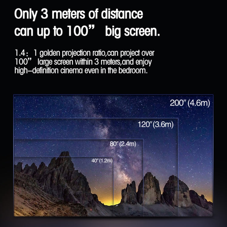 T10 1920x1080P 3600 Lumens Portable Home Theater LED HD Digital Projector,Basic Version