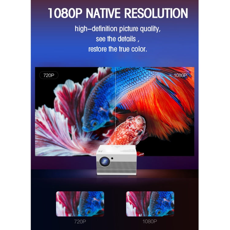 T10 1920x1080P 3600 Lumens Portable Home Theater LED HD Digital Projector,Basic Version