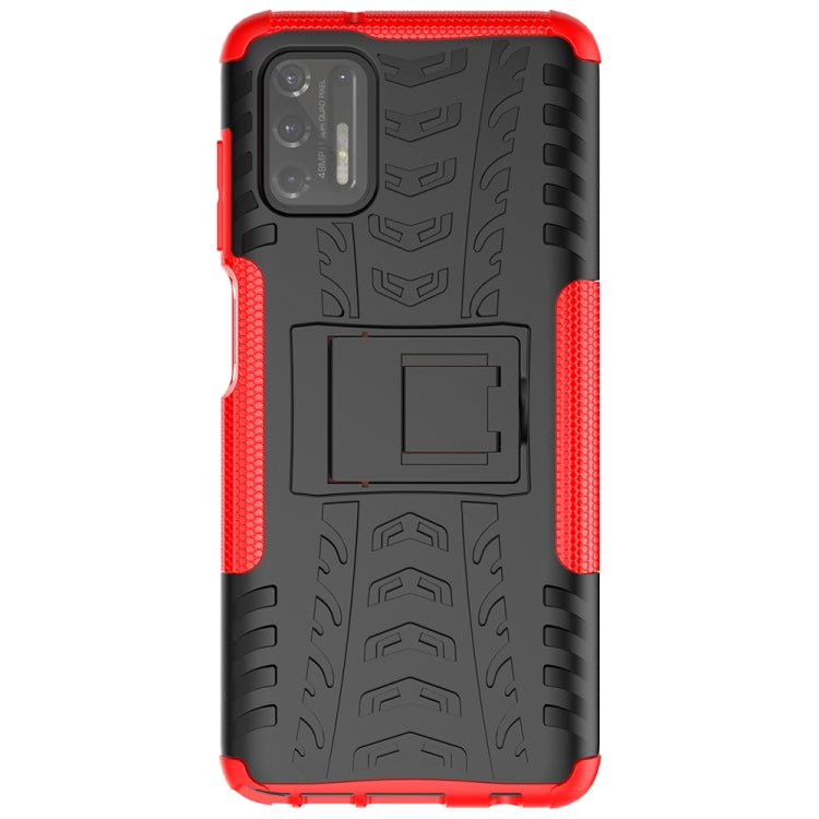 For Motorola Moto G Stylus (2021) Tire Texture Shockproof TPU+PC Protective Case with Holder