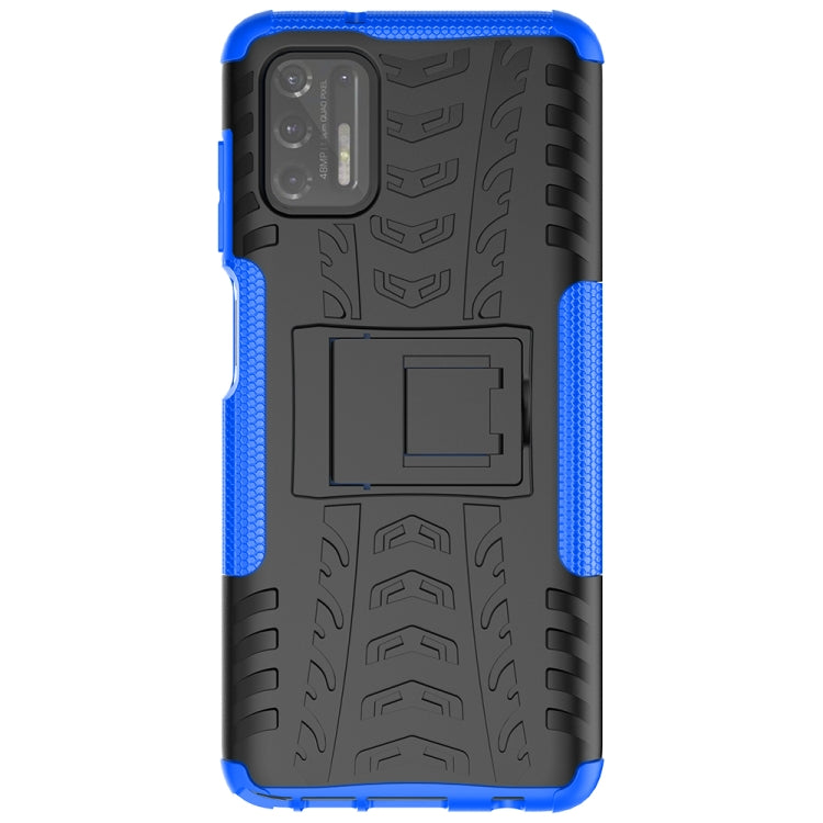 For Motorola Moto G Stylus (2021) Tire Texture Shockproof TPU+PC Protective Case with Holder