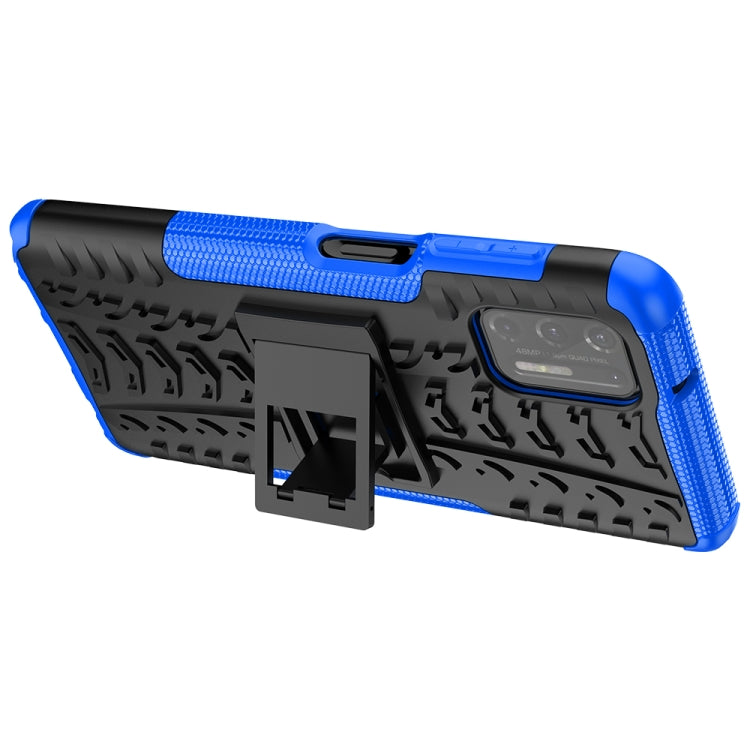 For Motorola Moto G Stylus (2021) Tire Texture Shockproof TPU+PC Protective Case with Holder