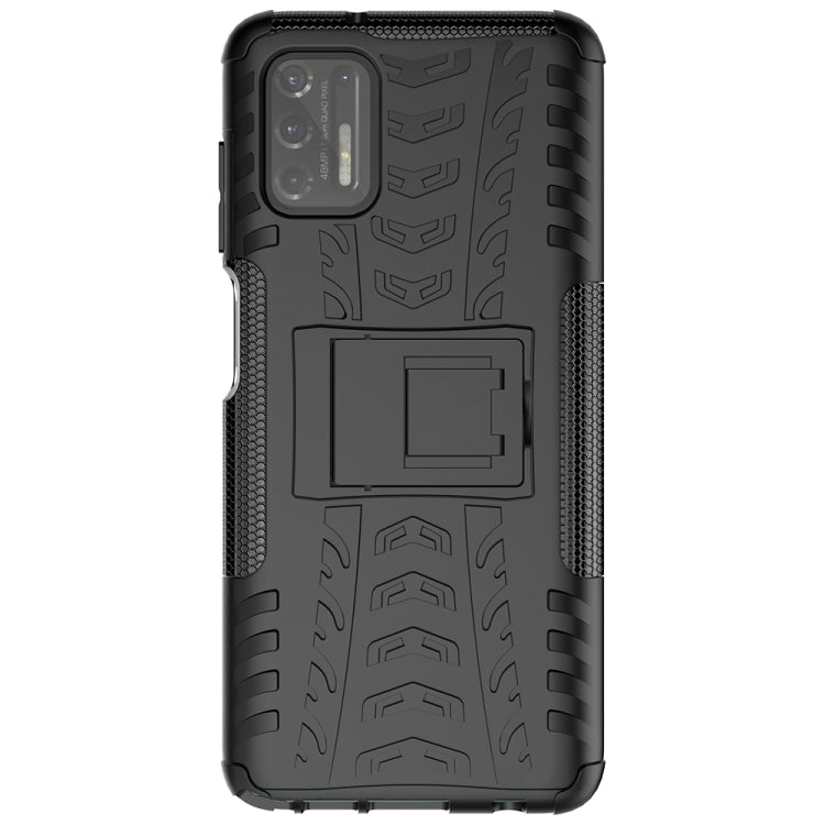 For Motorola Moto G Stylus (2021) Tire Texture Shockproof TPU+PC Protective Case with Holder