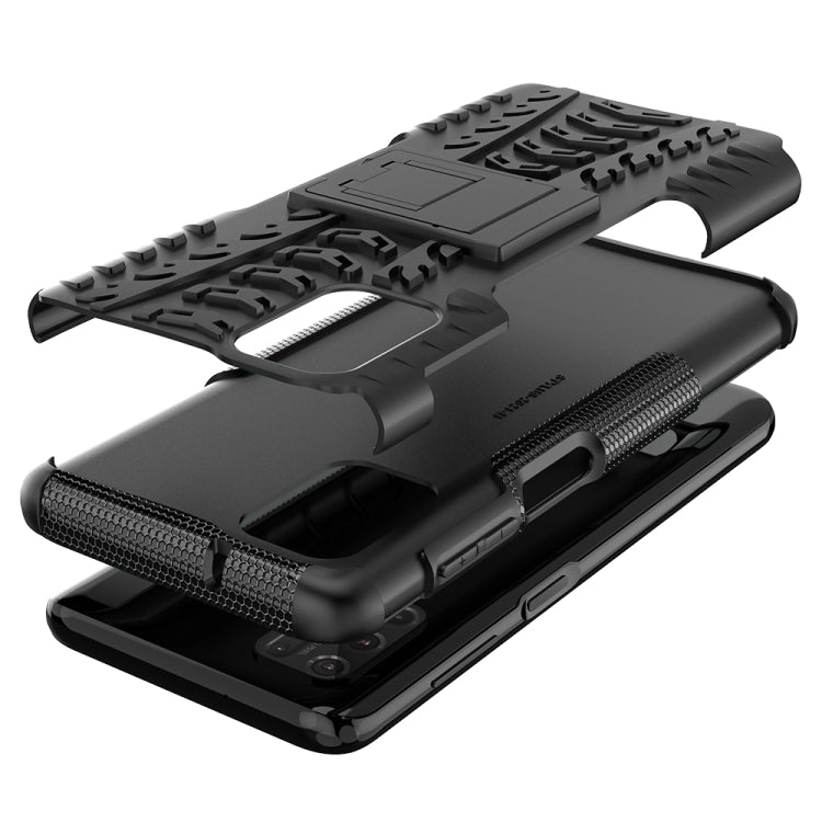 For Motorola Moto G Stylus (2021) Tire Texture Shockproof TPU+PC Protective Case with Holder